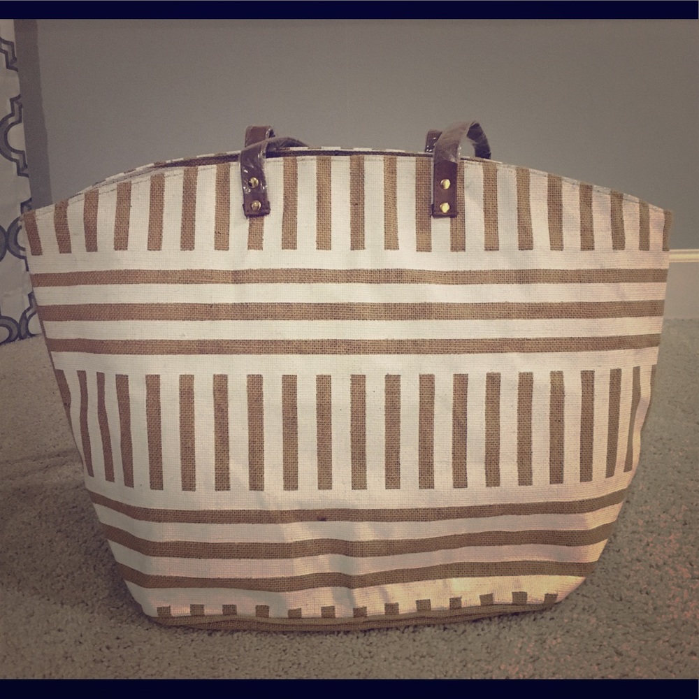 Gold Mudpie large tote